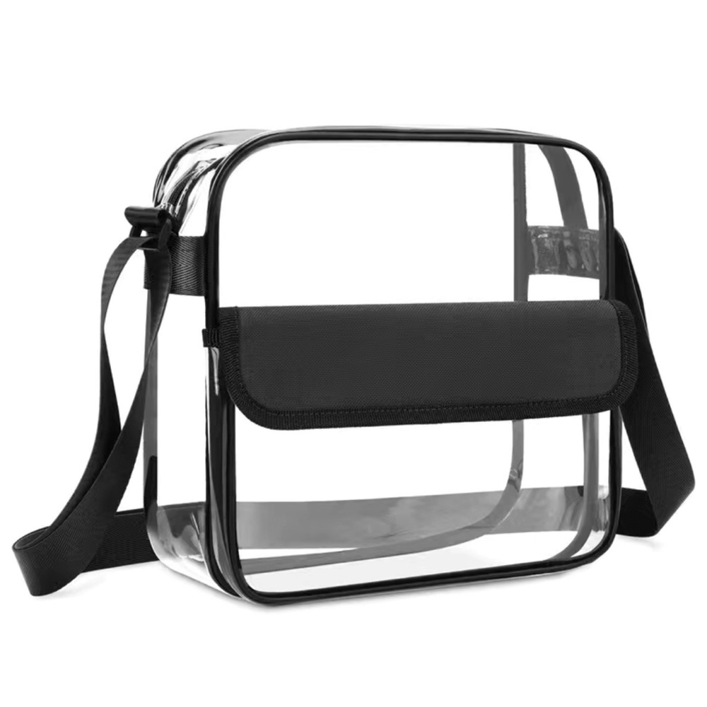 NEW PVC Clear Transparent Stadium Crossbody Bag Purse